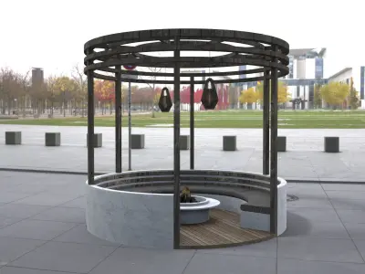 garden gazebo 3d model 3D model