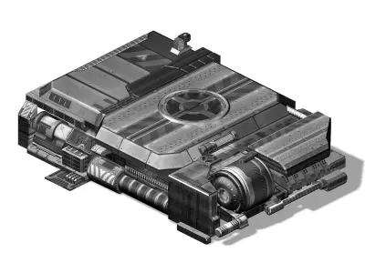 Spacecraft - Ground Platform 07 3D model