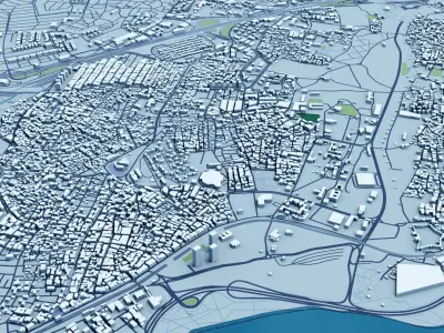 Istanbul with Terrain 3D model