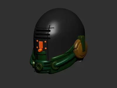 helmet high poly sculpt 3d printable ver 7 3D model 3D model 184