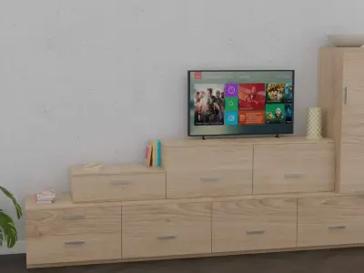 tv stand 0122 3D model