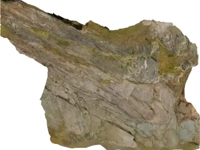 Realistic Cliff Wall Rock  Low-poly 3D model