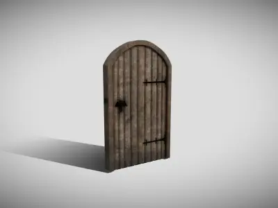 Medieval Door Low-poly 3D model