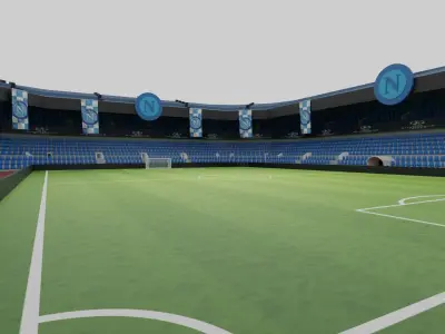 Napoli Football Stadium Low-poly 3D model
