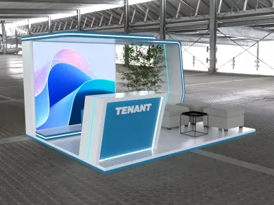 Exhibition Booth Stand Stall Trade Show 3D 4X3 3D model