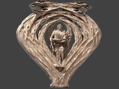 Angel Christmas Wreath Stand  3D model