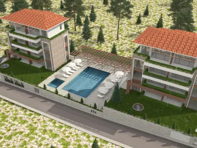 Modern Residential Exterior 3D model