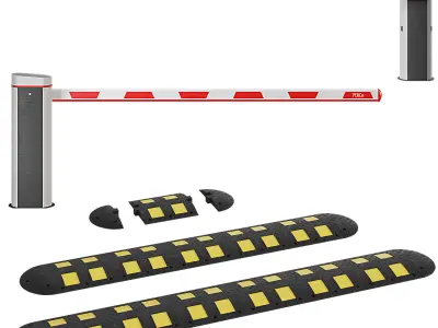 Parking security booth 3D model