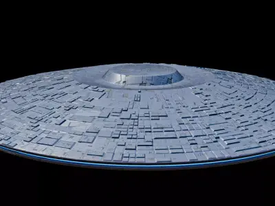 Lowpoly UFO Game Ready PBR Spaceship Low-poly 3D model