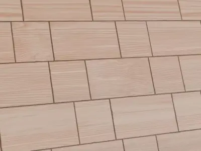 Light Ash Staggered Block Parquet PBR Seamless Texture