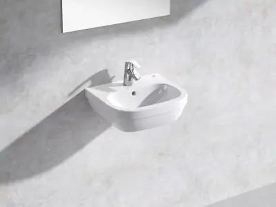 Euro Wall hung Basin 45 Set 3D model