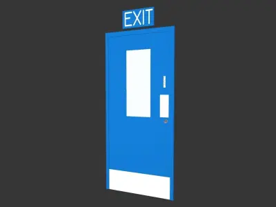 EXIT Door Low-poly 3D model