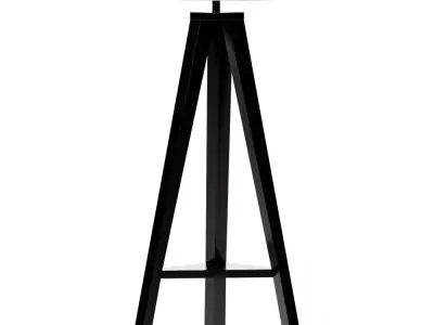 Aurora Metal Tripod Floor Lamp Black Low-poly 3D model