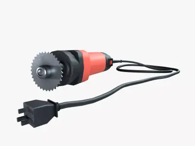 Electric Plaster Cutter Machine Low-poly 3D model