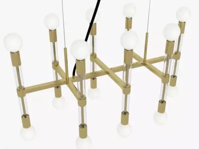 Acrylic Framework Chandelier by West Elm 3D model