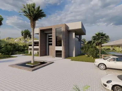 Casa Scene-villa-modern house 3D model