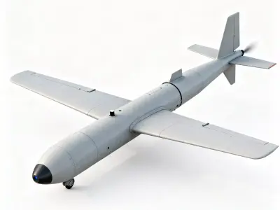 Loitering Munition Drone 3D Model Low-poly 3D model