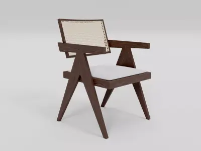 Rattan Chair Free low-poly 3D model buy