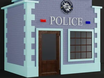 Children playhouse Police department 2 for kids 3D model