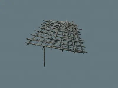 Low-Poly Traps piece of barbed wire 3D Model Pack