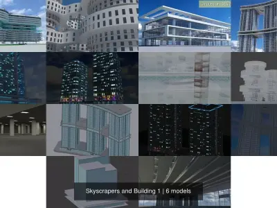 Skyscrapers and Building 1 3D Model Pack