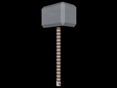 Thor Hammer 3D Model Low-poly 3D model