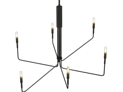 Clive 6-Arm Chandelier - Crate and Barrel  3D model