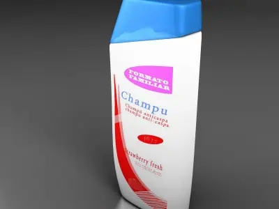 Shampoo bottle of chappu soap 3D model