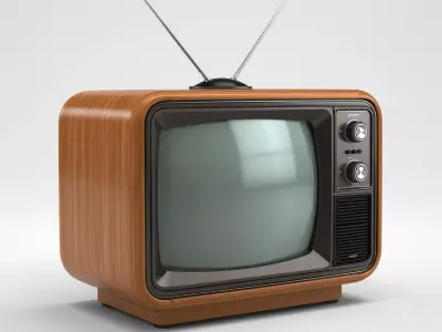 Retro Vintage Television 3D Model Low-poly 3D model