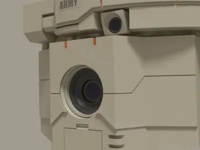 sci fi military helmet Low-poly 3D model