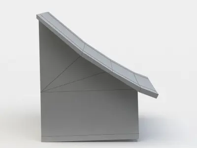 Dormer stone house Low-poly 3D model