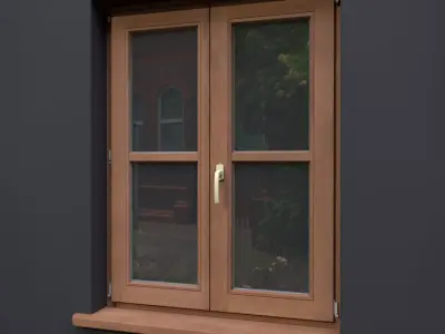 Wood Window 3D model