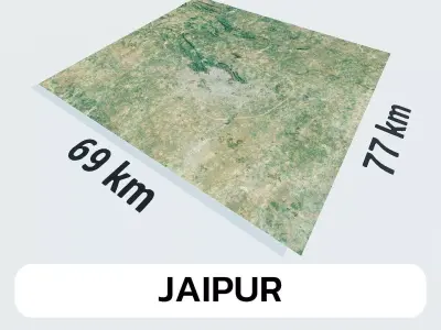 Jaipur India City Landscape 3D Model 3D model