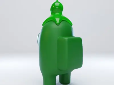 Among Us Brain Slug Character  3D model