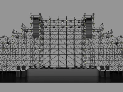 Stage infrastructure design 3D model 3D model