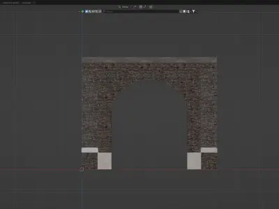 Pont ferroviaire Low-poly 3D model