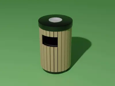 Street trash can 3D model