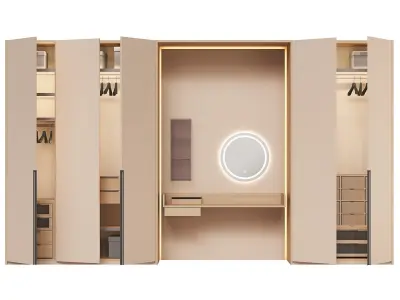 Lema wardrobe with makeup table Next 3D model