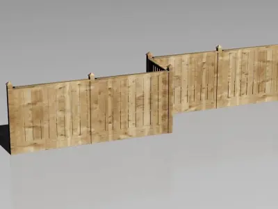 fence 02 3D model buy