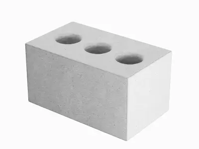 Concrete Brick 01 Low-poly 3D model