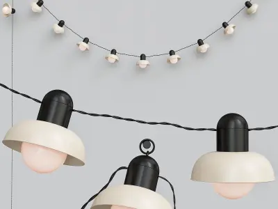 Solvinden string of lights with lanterns 3D model