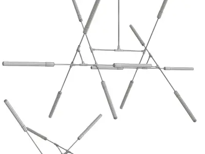 Chandelier 3d model collection 10 Pieces Low-poly 3D model