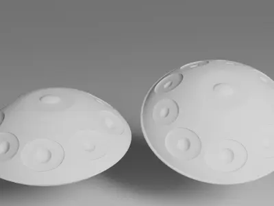 Handpan Low-poly 3D model