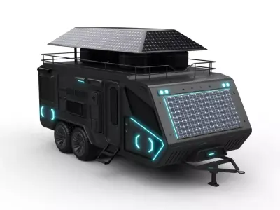off-road camping trailer 3D model