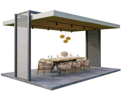 Gazebo pavilion 3D model