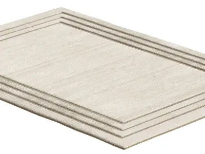 Villa Marin Rug in Snow 3D model