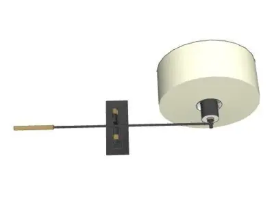 Modern Swing Arm Wall Sconce with Shade 3D model