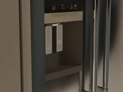 Refrigerator freezer Low-poly 3D model