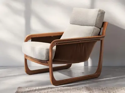Pitu Chaise Lounge 3D model