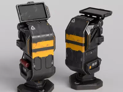 Sci-fi Console Archie Two PBR Low-poly 3D model
